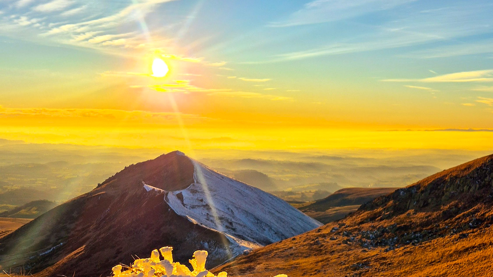 Coucher de soleil dans le Sancy