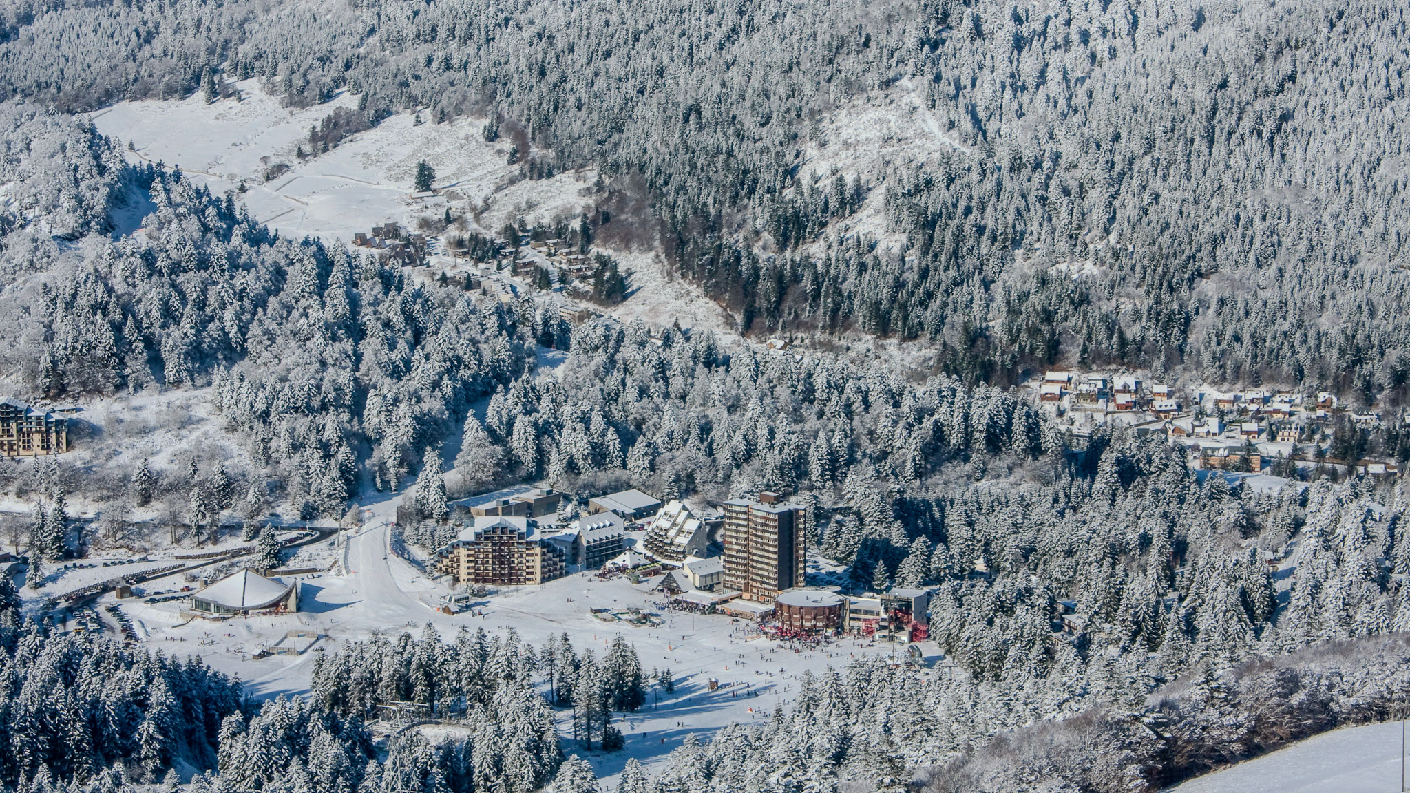 Station de sports d'hiver du Lioran dans les Monts du Cantal